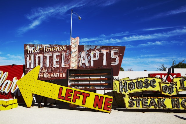 Old signs at Neon Museum.