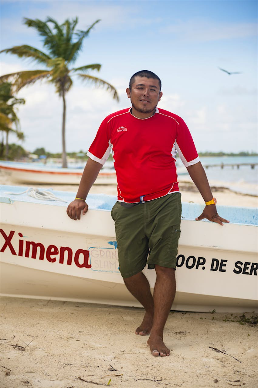 LPT0714_037.jpg Fisherman on Punta Allen beach in Mexico