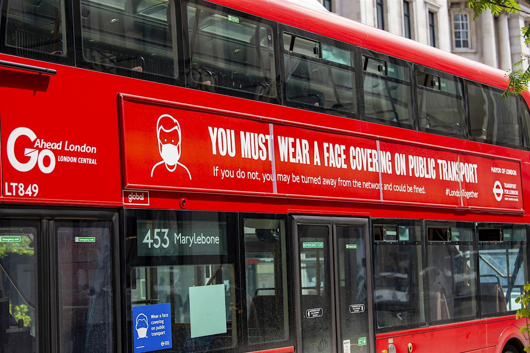 Face masks are required on all public transport networks in London