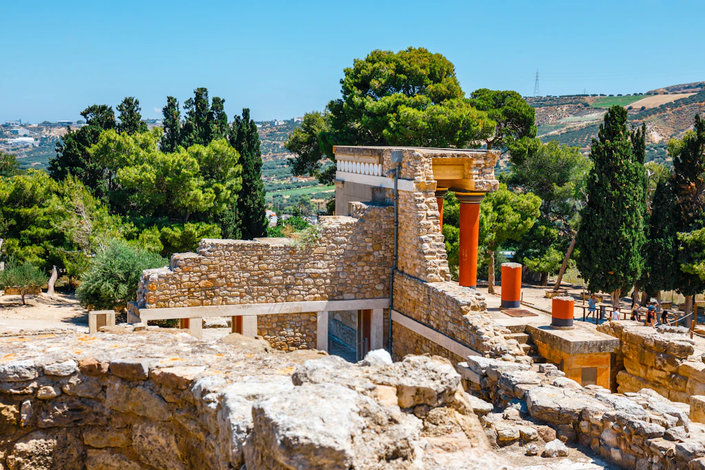 shutterstockRF_1038414511.jpg The ancient ruins of the Minoan Palace of Knossos.