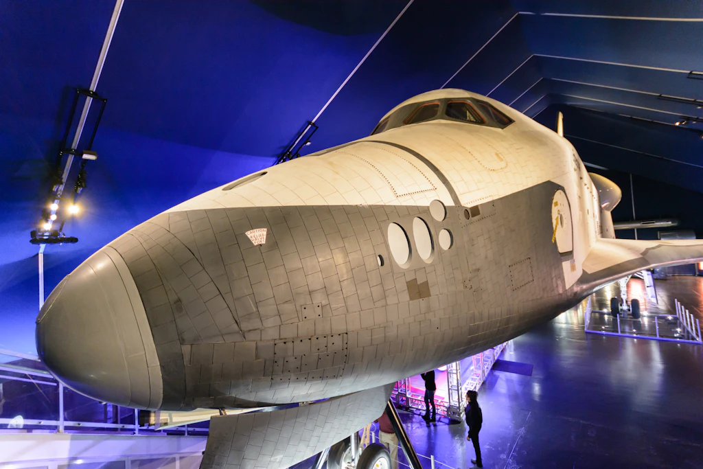 The space shuttle Enterprise at the Intrepid Sea, Air & Space Museum 