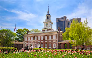 The exterior of Independence Hall in Philadelphia.