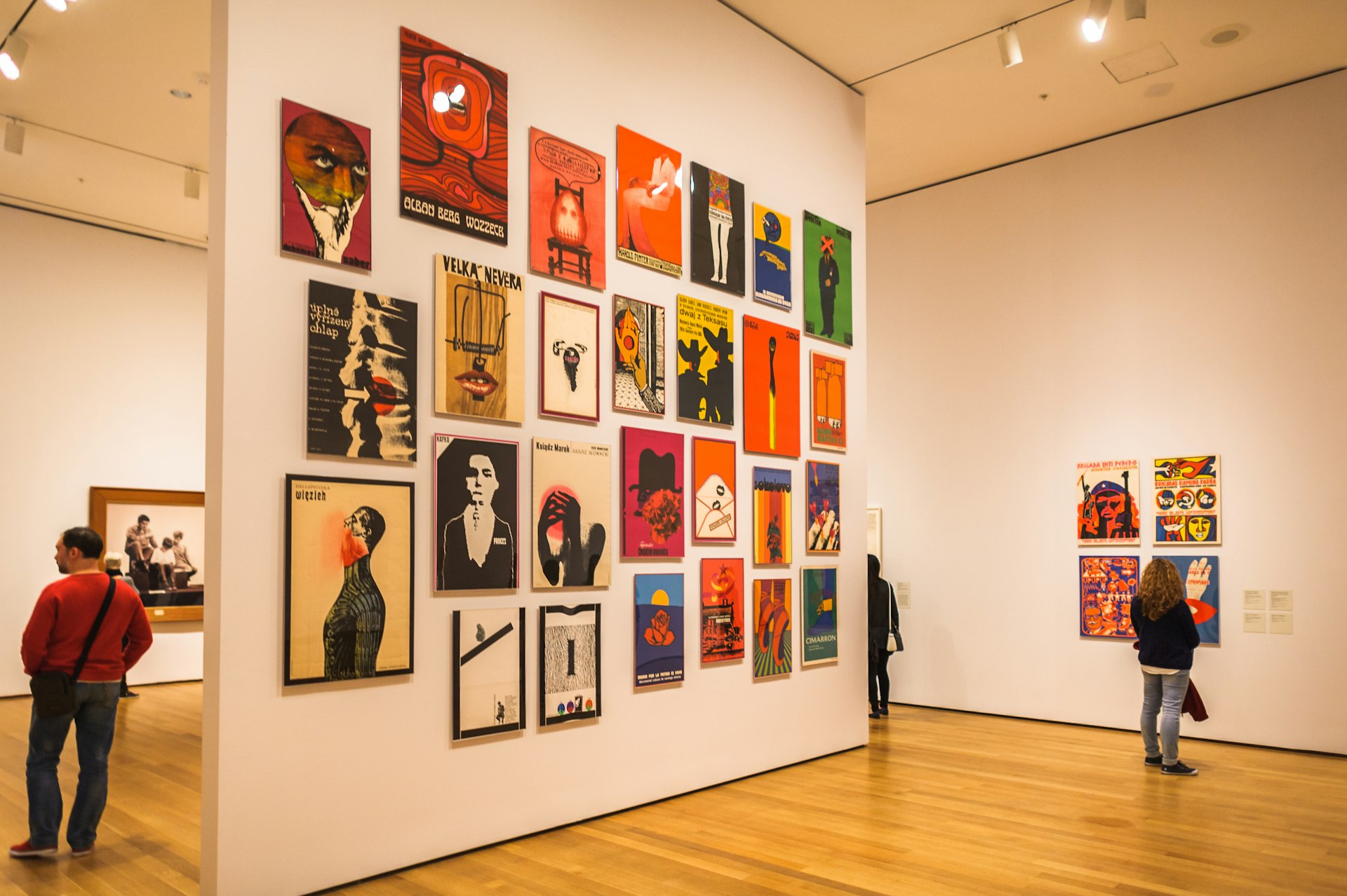 Visitors in a gallery at the Museum of Modern Art (MoMA) 