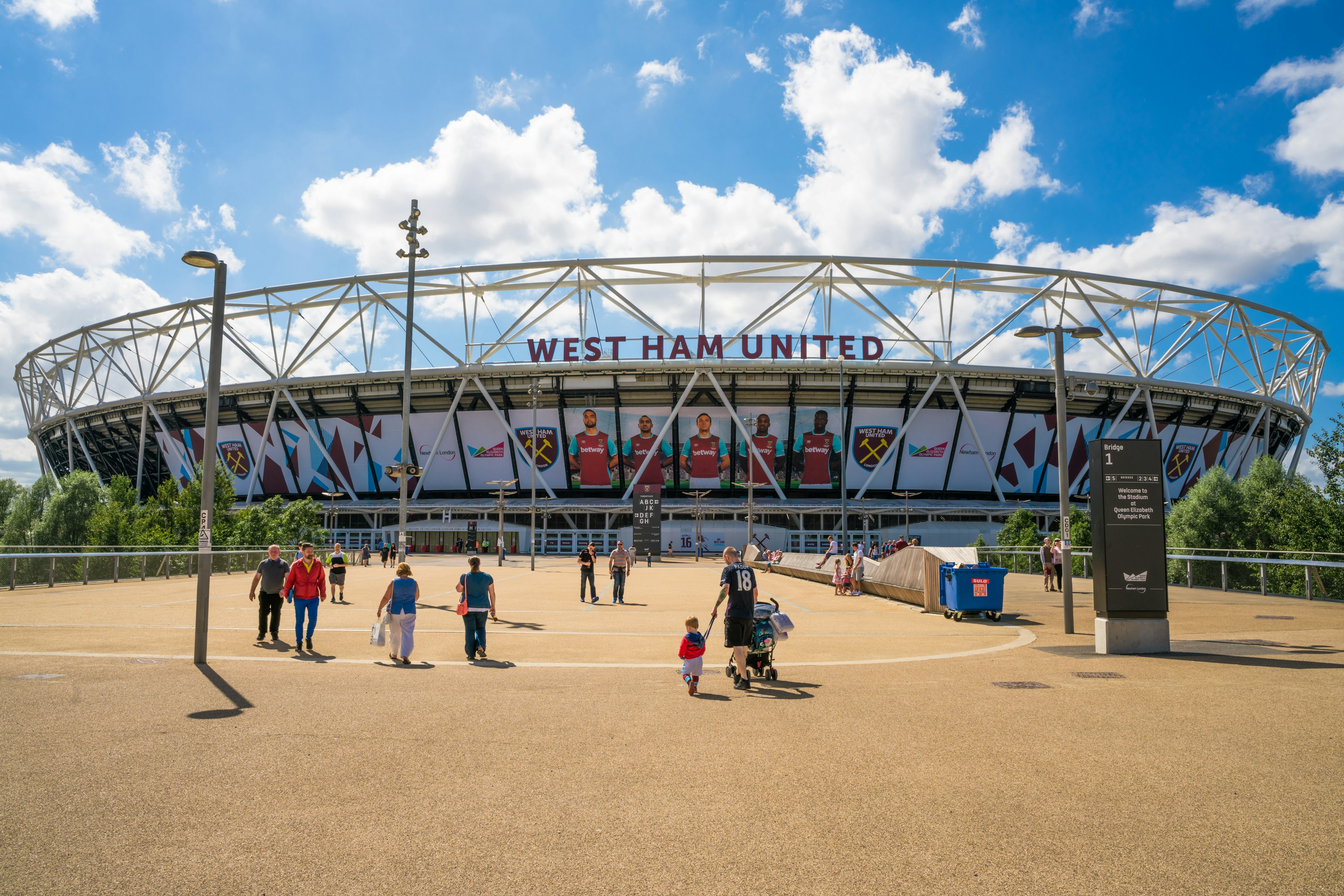 View of the Olympic Stadium in London.