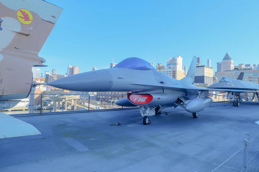 Vintage fighter on the flight deck of USS Intrepid Vintage fighter on the flight deck of USS Intrepid