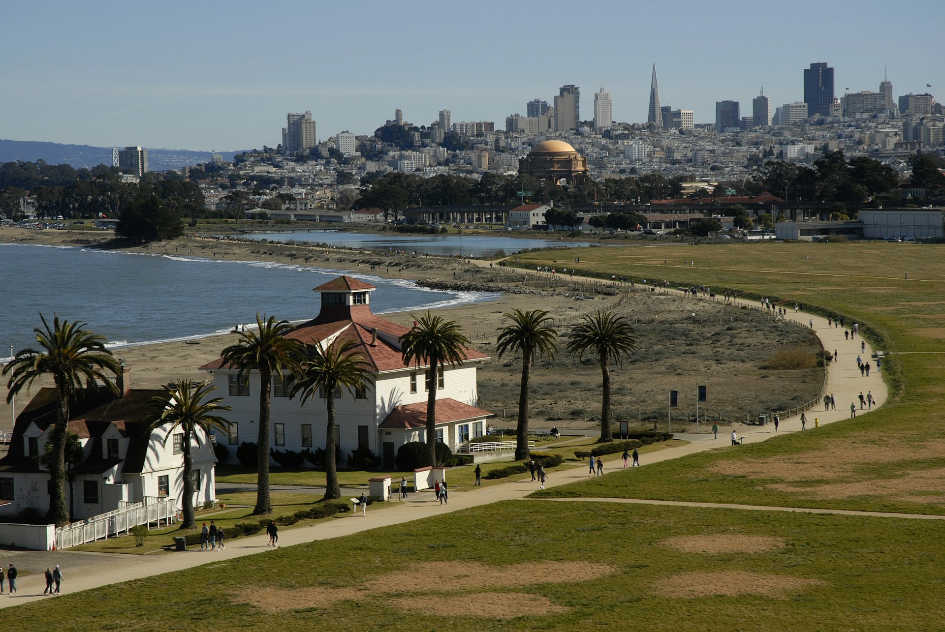 The shorefront at Crissy Field