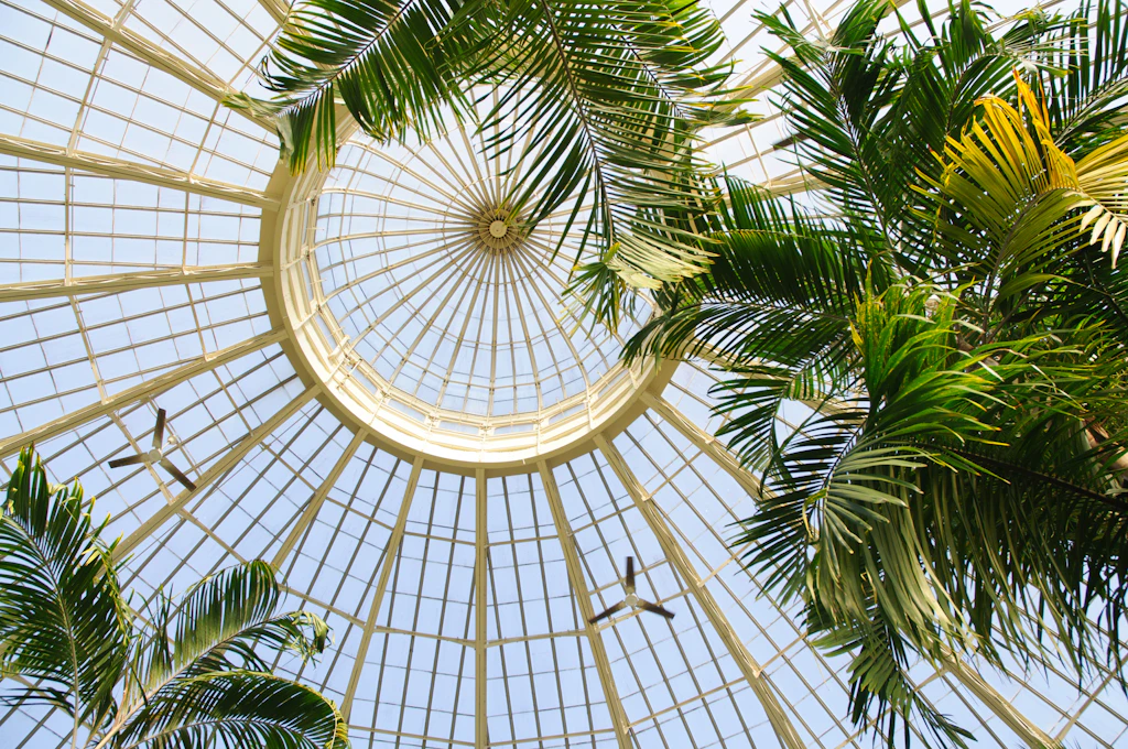 The glass conservatory at New York Botanical Garden