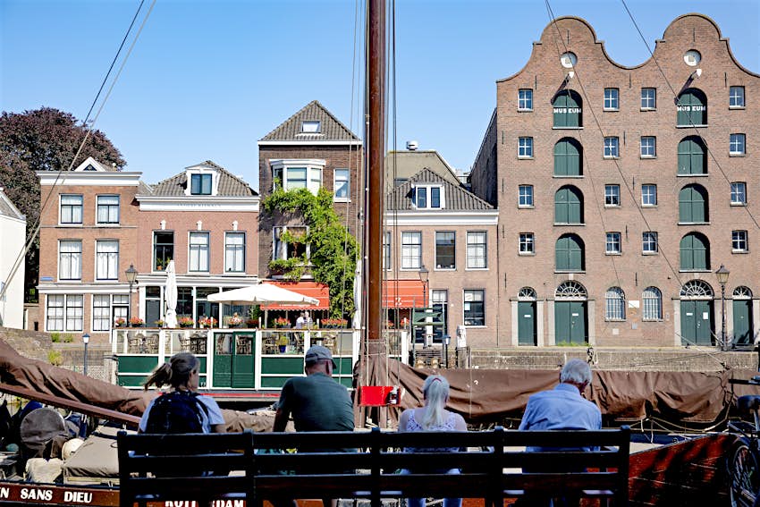 Delfshaven, a borough of Rotterdam on the right bank of the Nieuwe Maas river, is a historic shipping center
