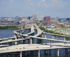 USA, Maryland, Baltimore, elevated highway interchange