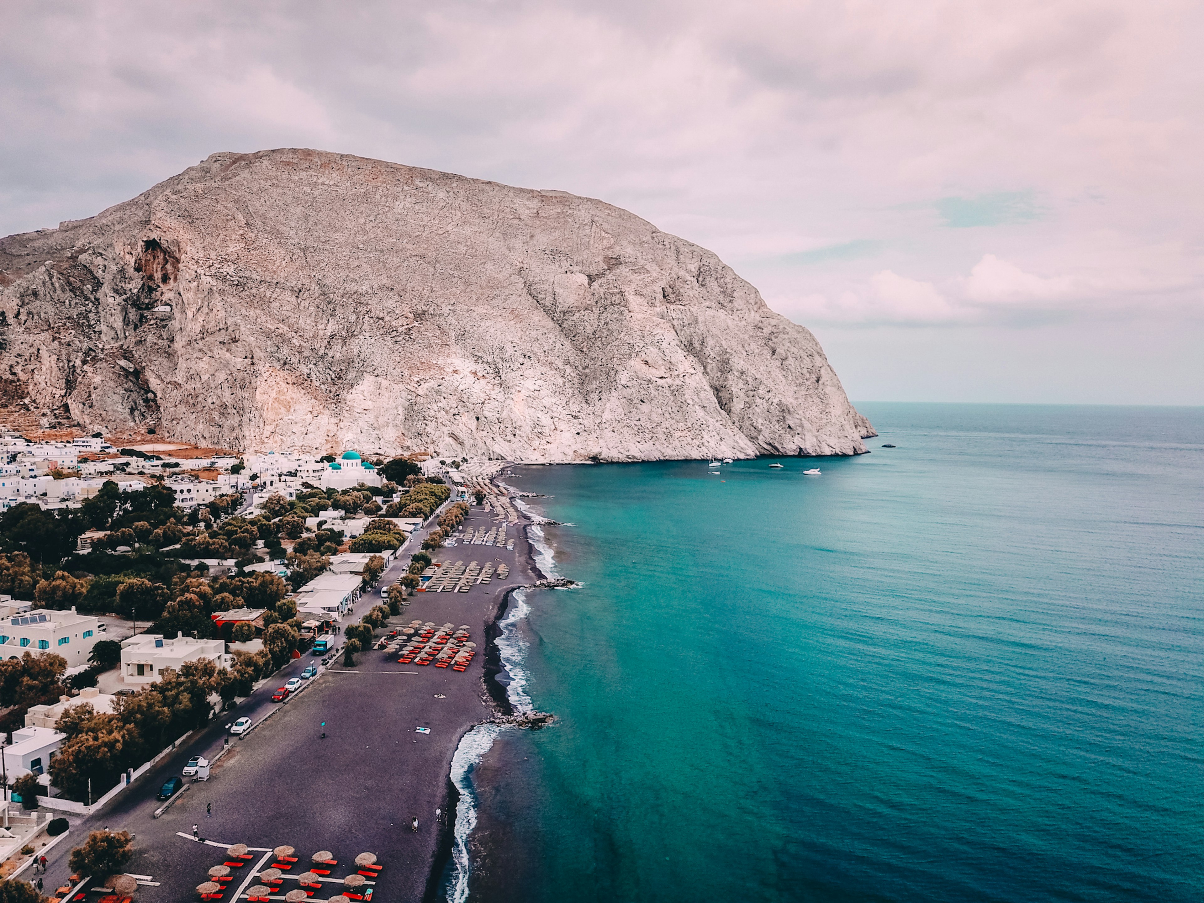 Black Beach in Greece