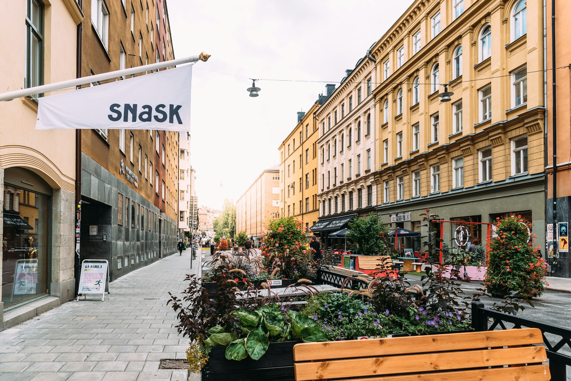 Street scene in Sofo a hipster neighbourhood in Stockholm