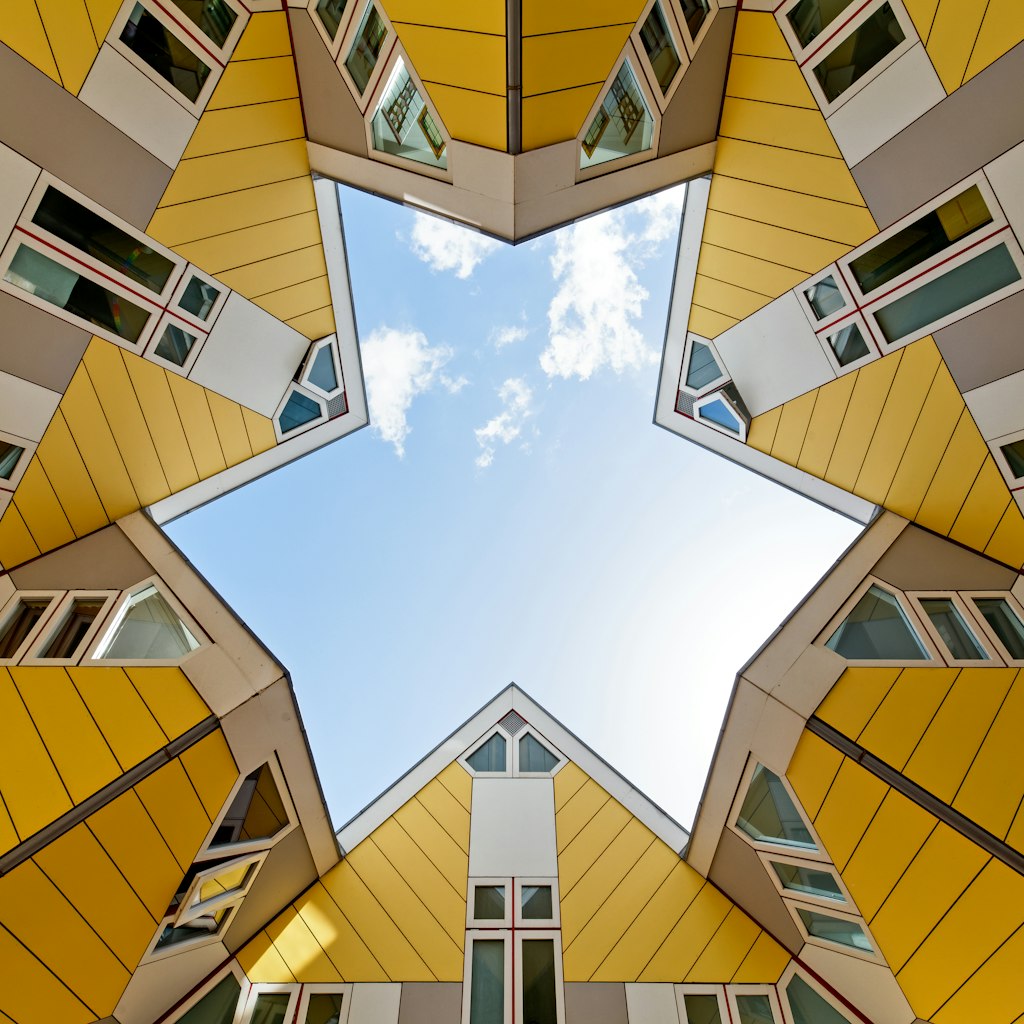 Rotterdam's Cube Houses make it appear as though residents live at 45-degree angles.