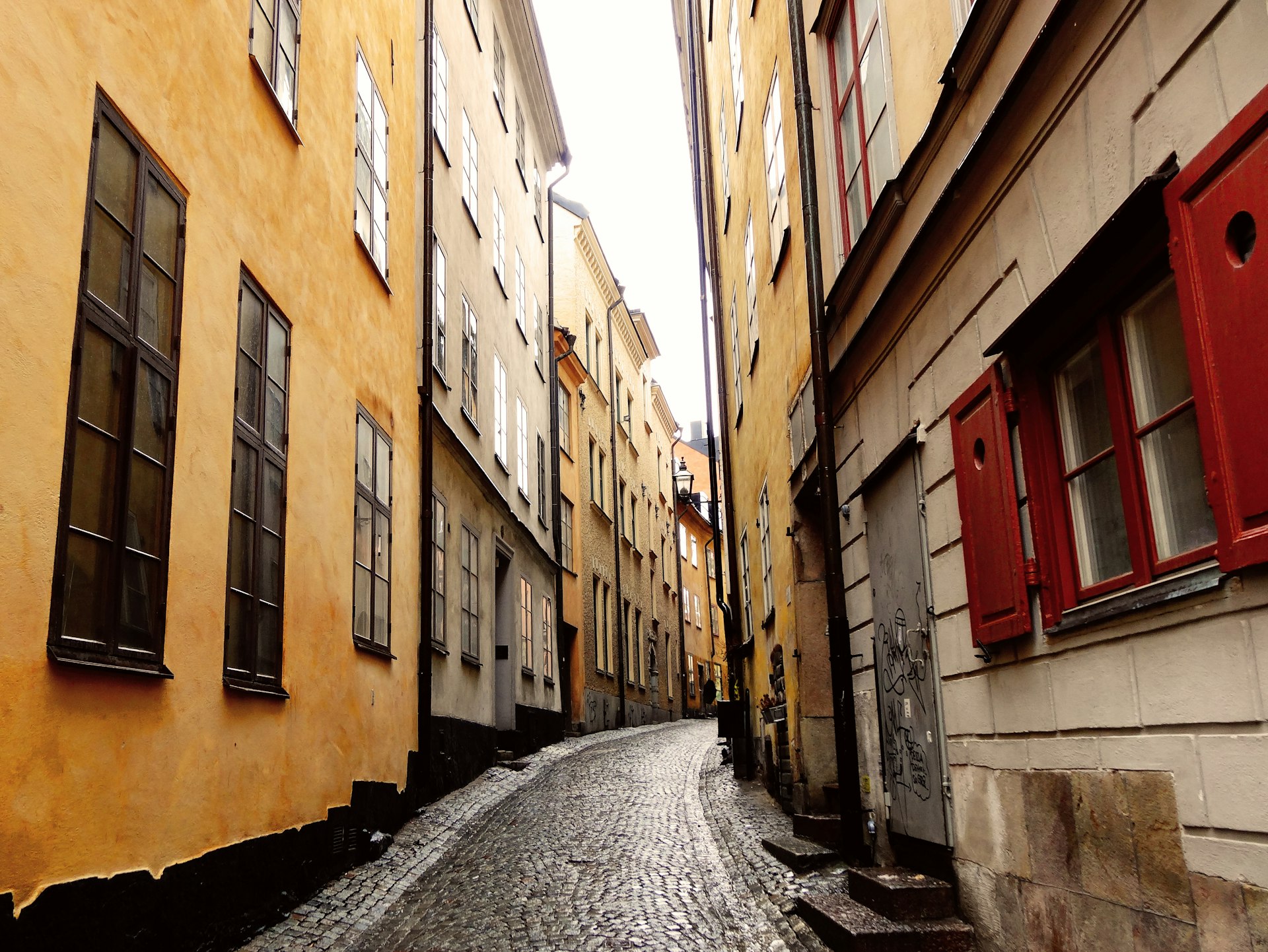 A picturesque cobbled alley in Gamla Stan, Stockholm