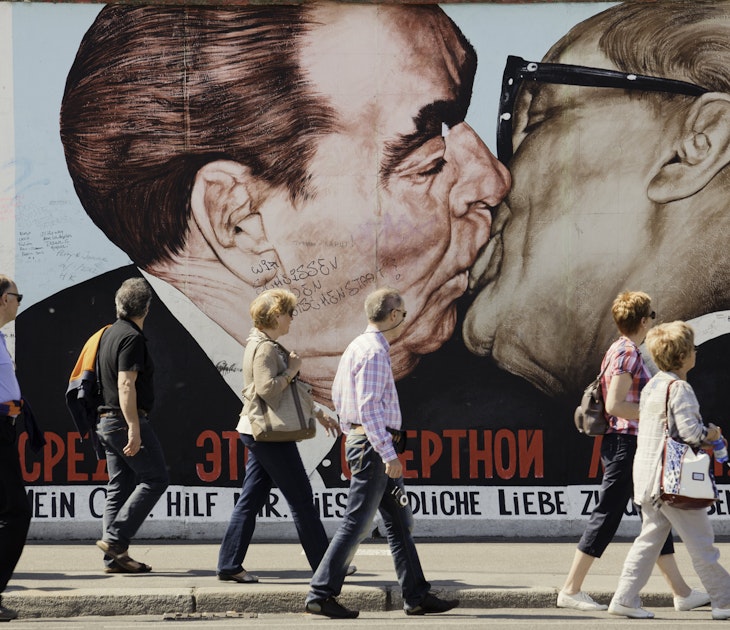 The painting 'My God, Help Me to Survive This Deadly Love' on the East Side Gallery in Berlin.