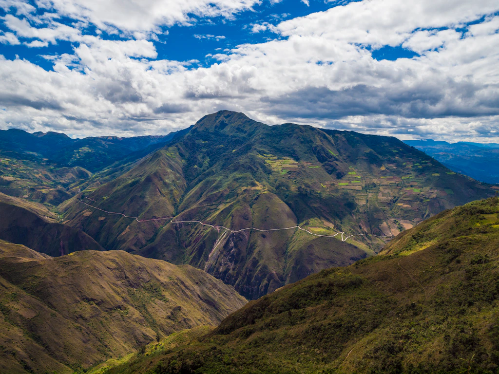 Kuelap near Chachapoyas An aerial view of the Kuelap settlement in Peru