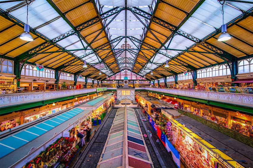 Interior of Cardiff Market, Wales