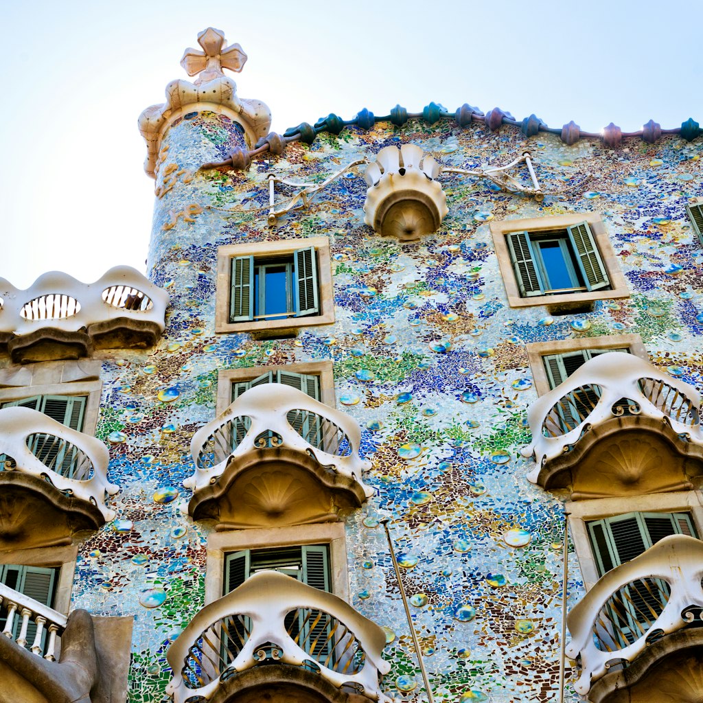 Casa Batlló, the modernist building designed by Antoni Gaudí in Barcelona