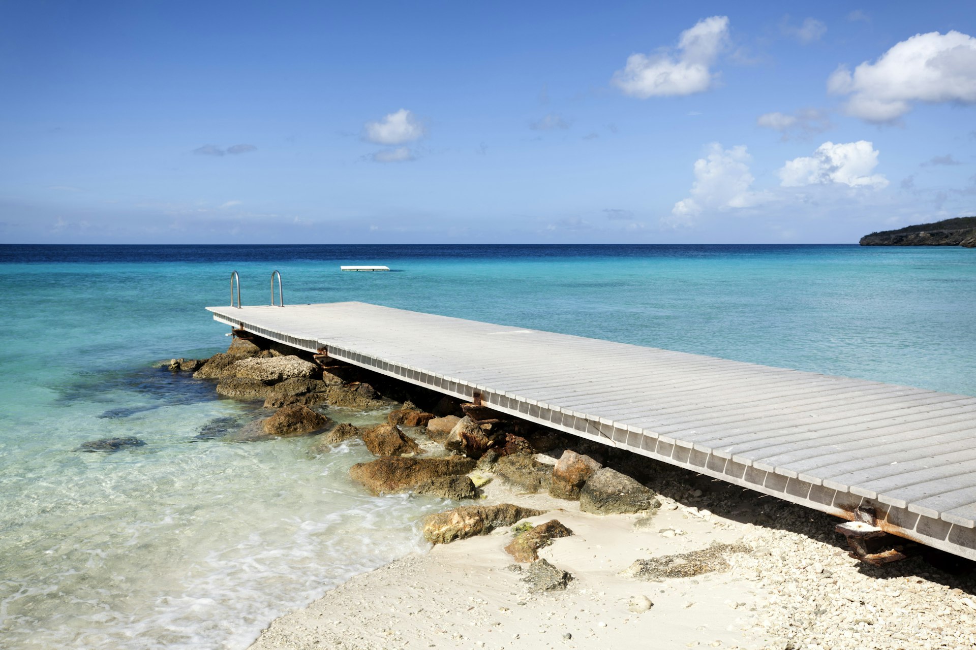 Pier on the beach at Playa Porto Mari in Curaçao