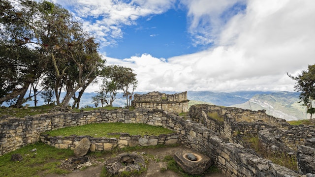 The stone ruins of the Fortaleza de Kuelap.