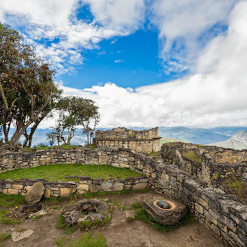 The stone ruins of the Fortaleza de Kuelap.