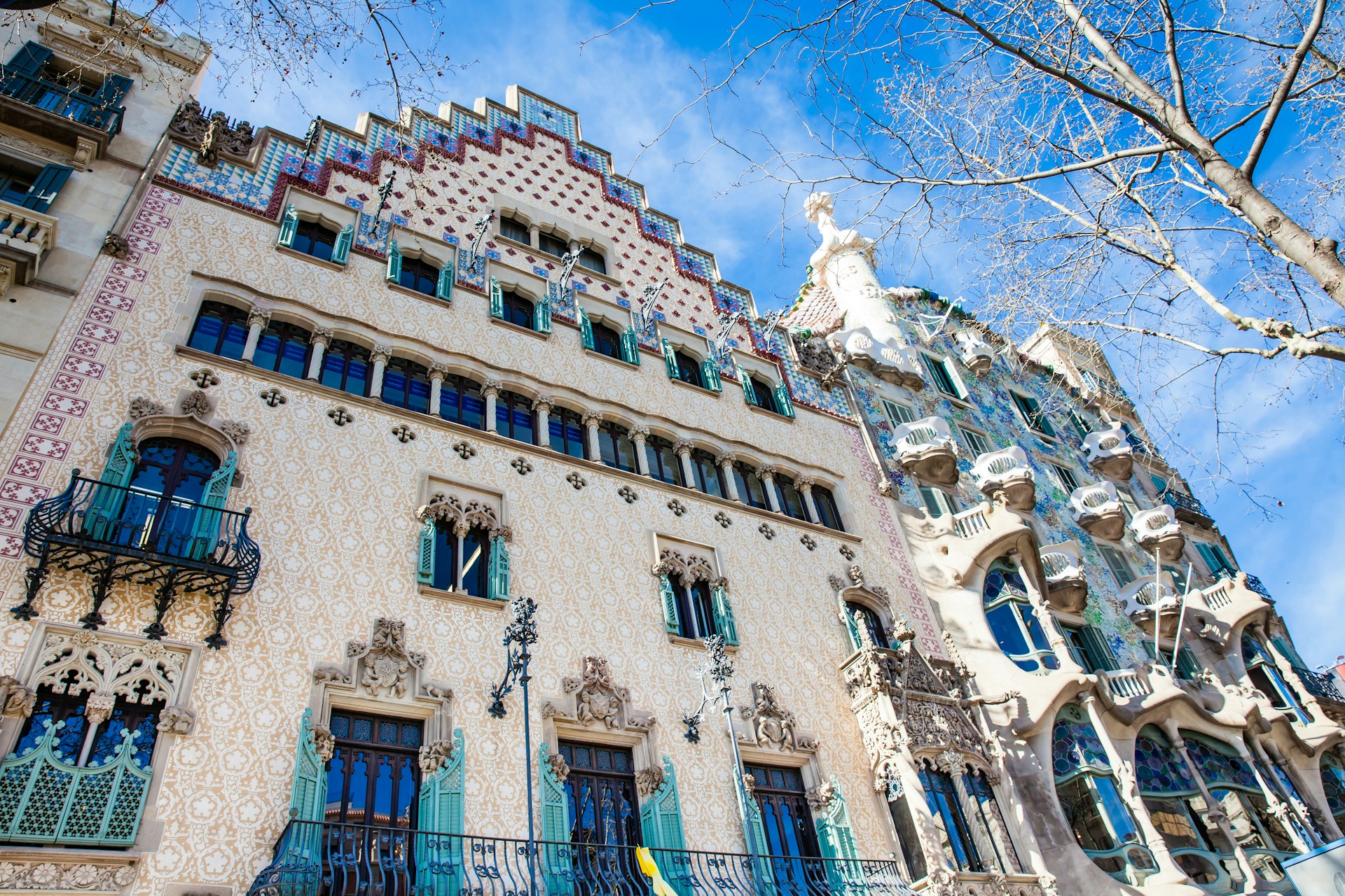 Exterior view of Casa Amatller in Barcelona, Spain