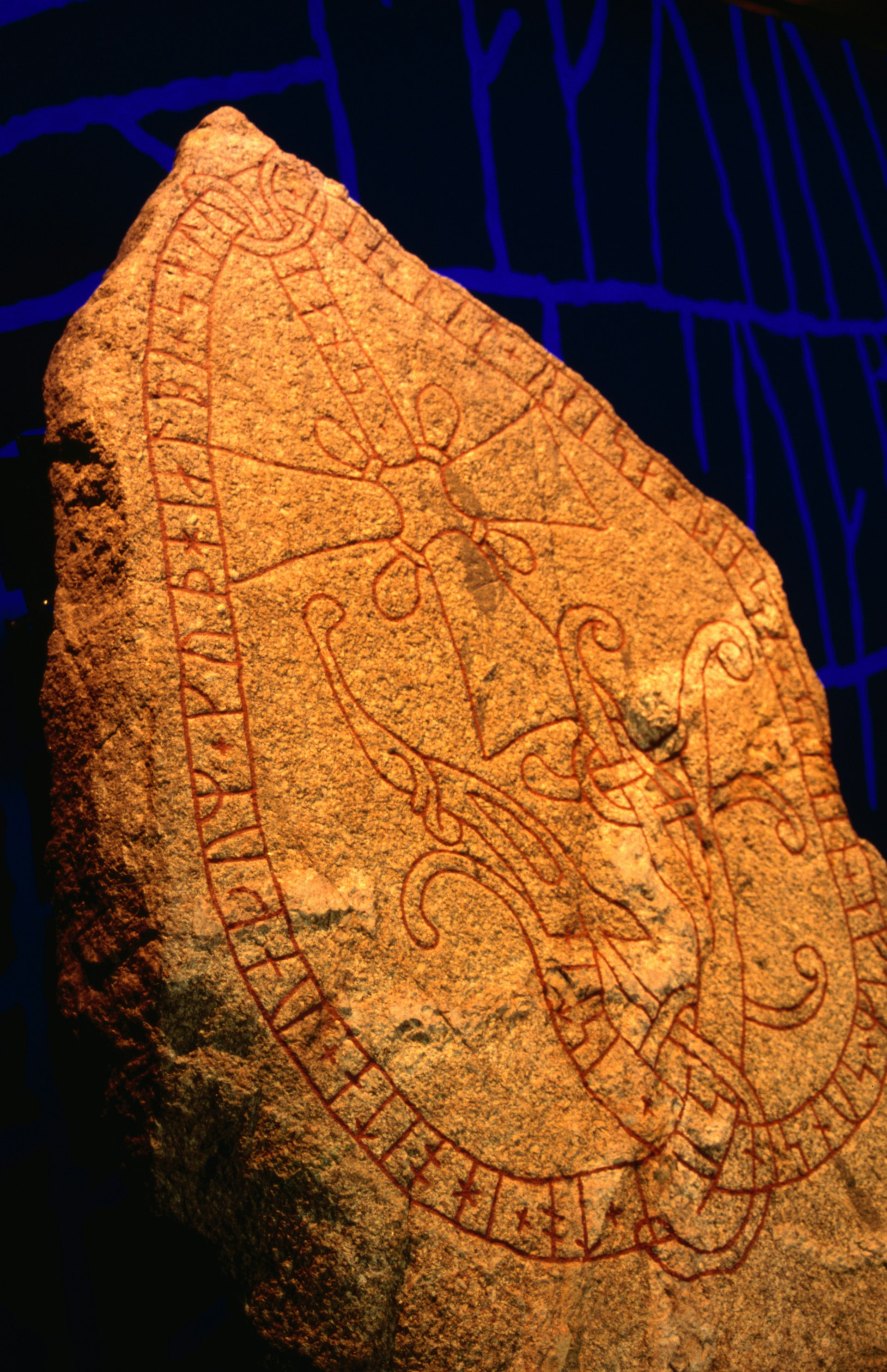 Viking rune stone at Historiska Museet