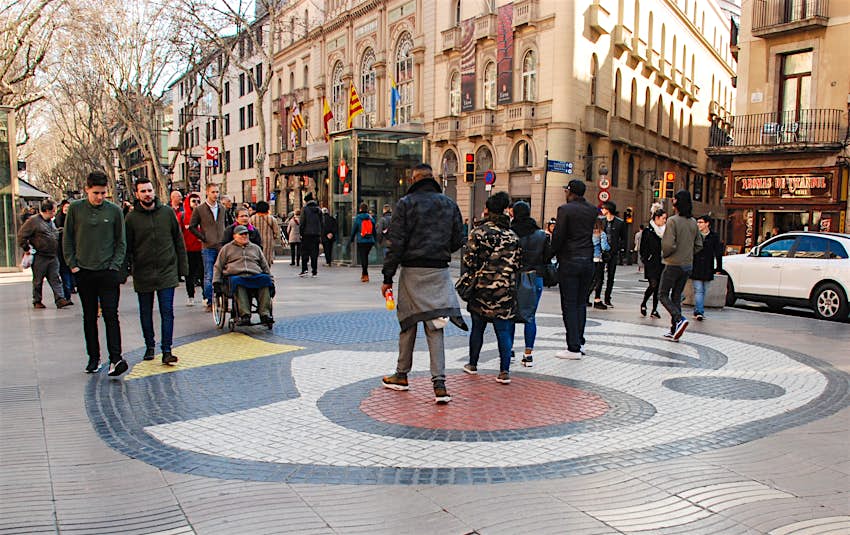 Mosaïc de Miró on La Rambla Mosaïc de Miró on La Rambla