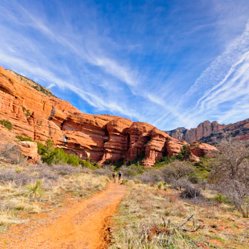 A trail at the Palatki ruins in Sedona, Arizona