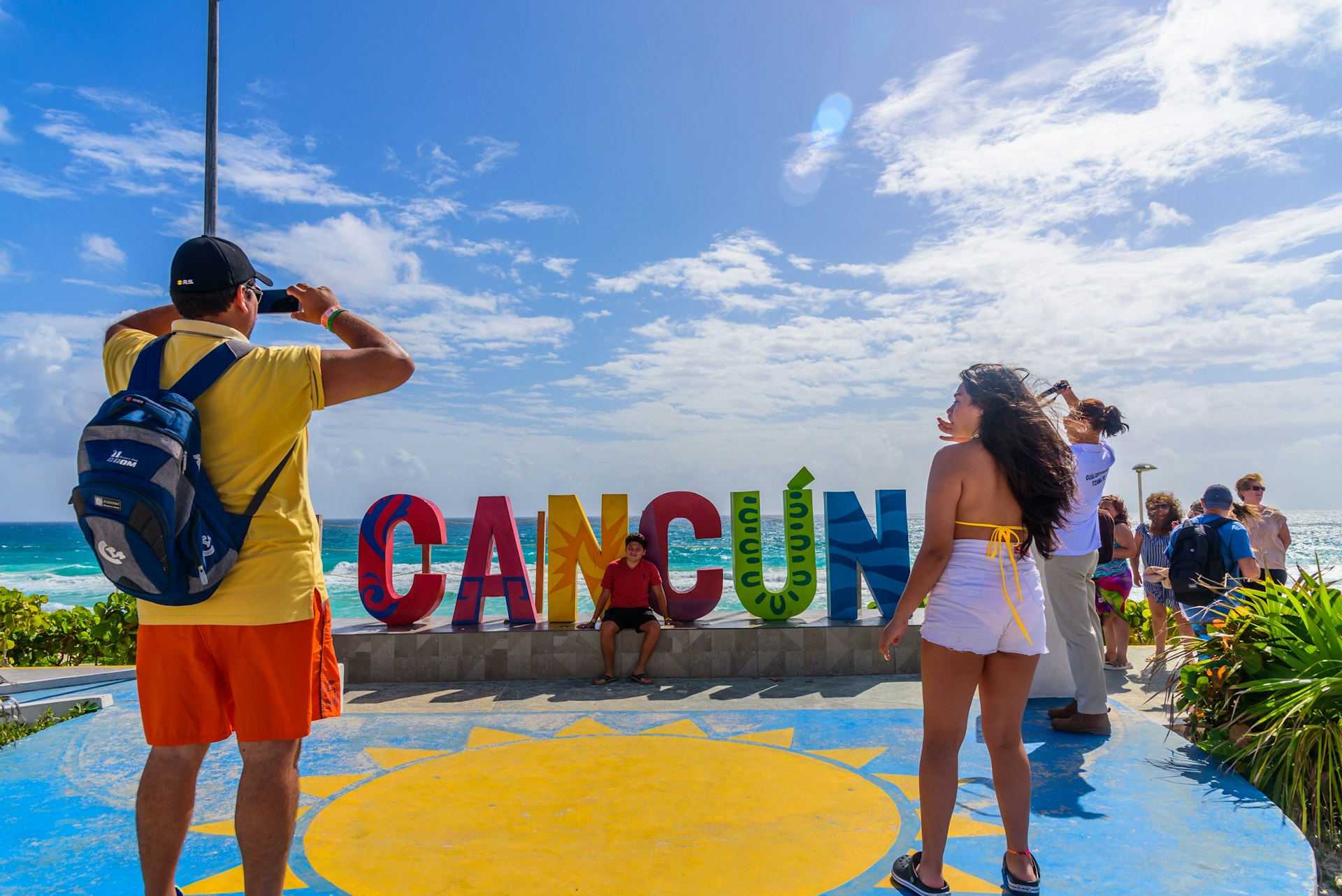 Cancun sign at Playa Delfines