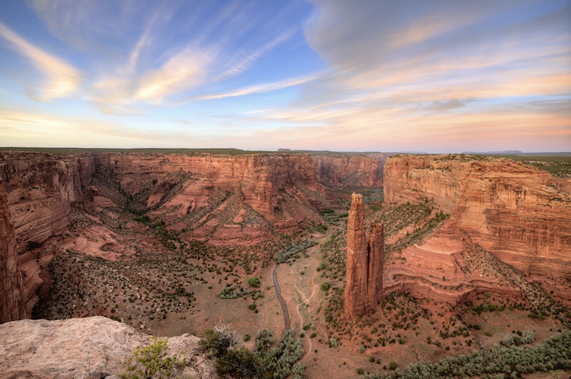 The stone spire known as Spider Rock is one of the most popular sites in Canyon de Chelly National Monument.