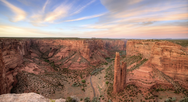 The stone spire known as Spider Rock is one of the most popular sites in Canyon de Chelly National Monument.