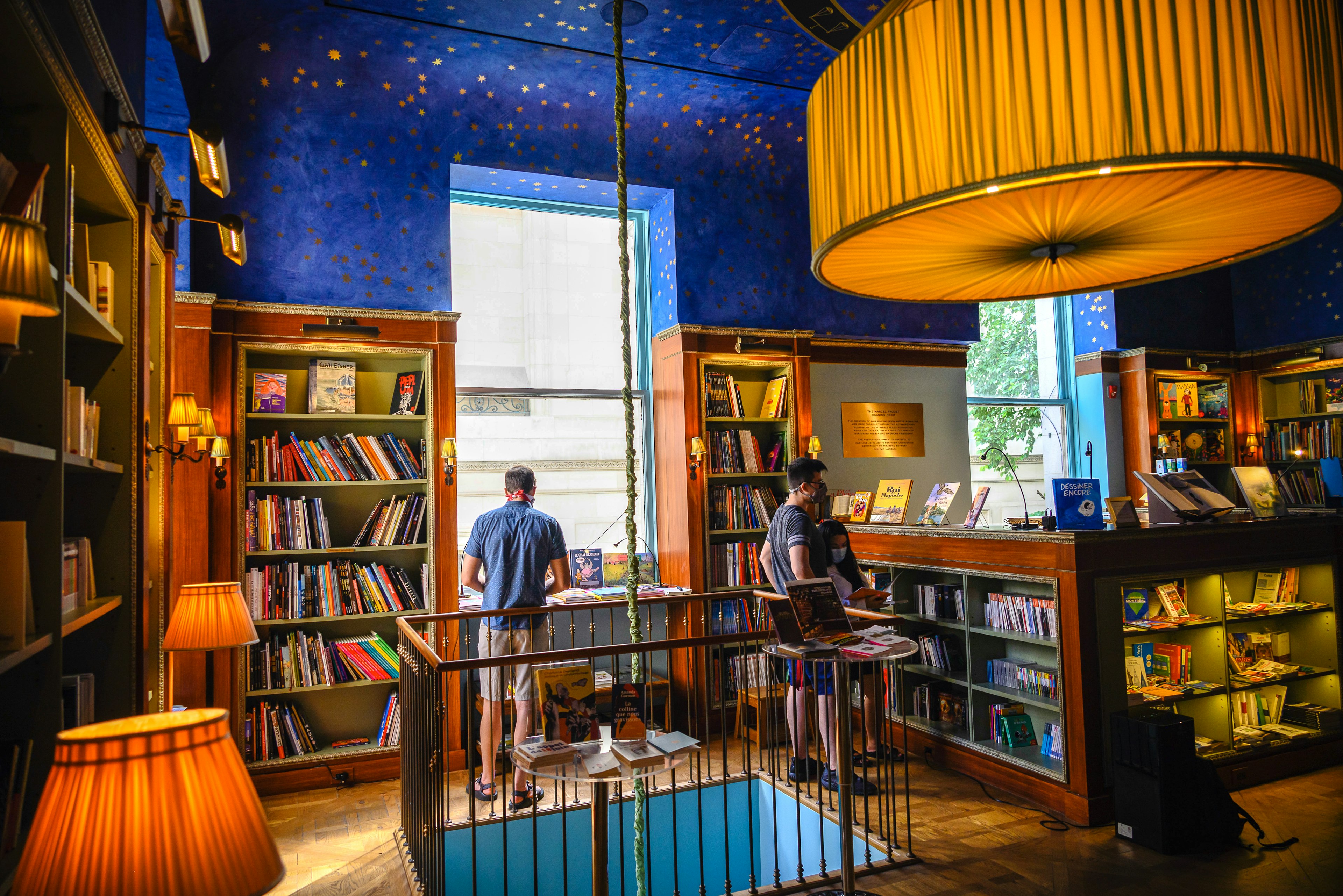 Customers at Albertine Bookstore.