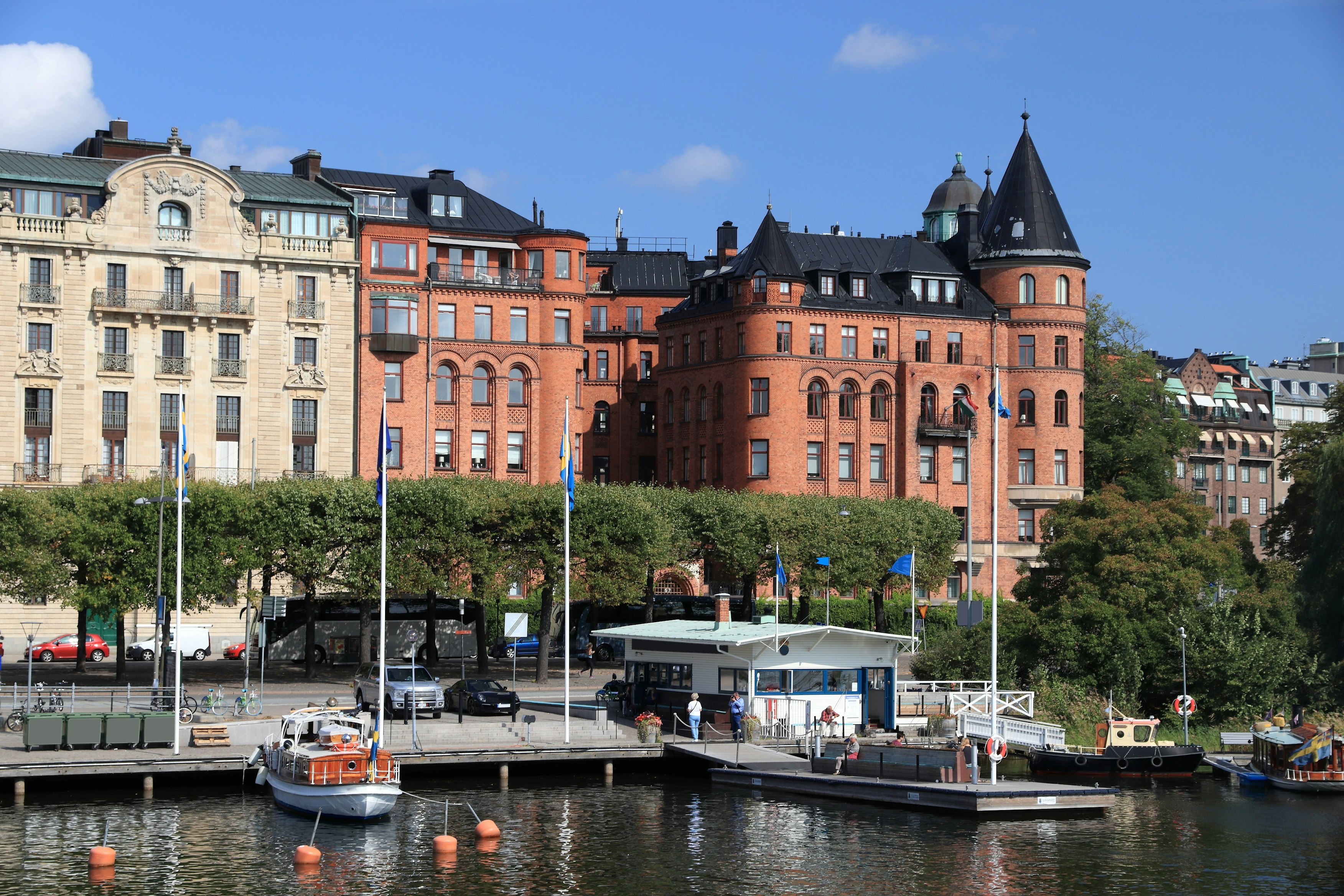 Strandvagen waterfront in Ostermalm district in Stockholm