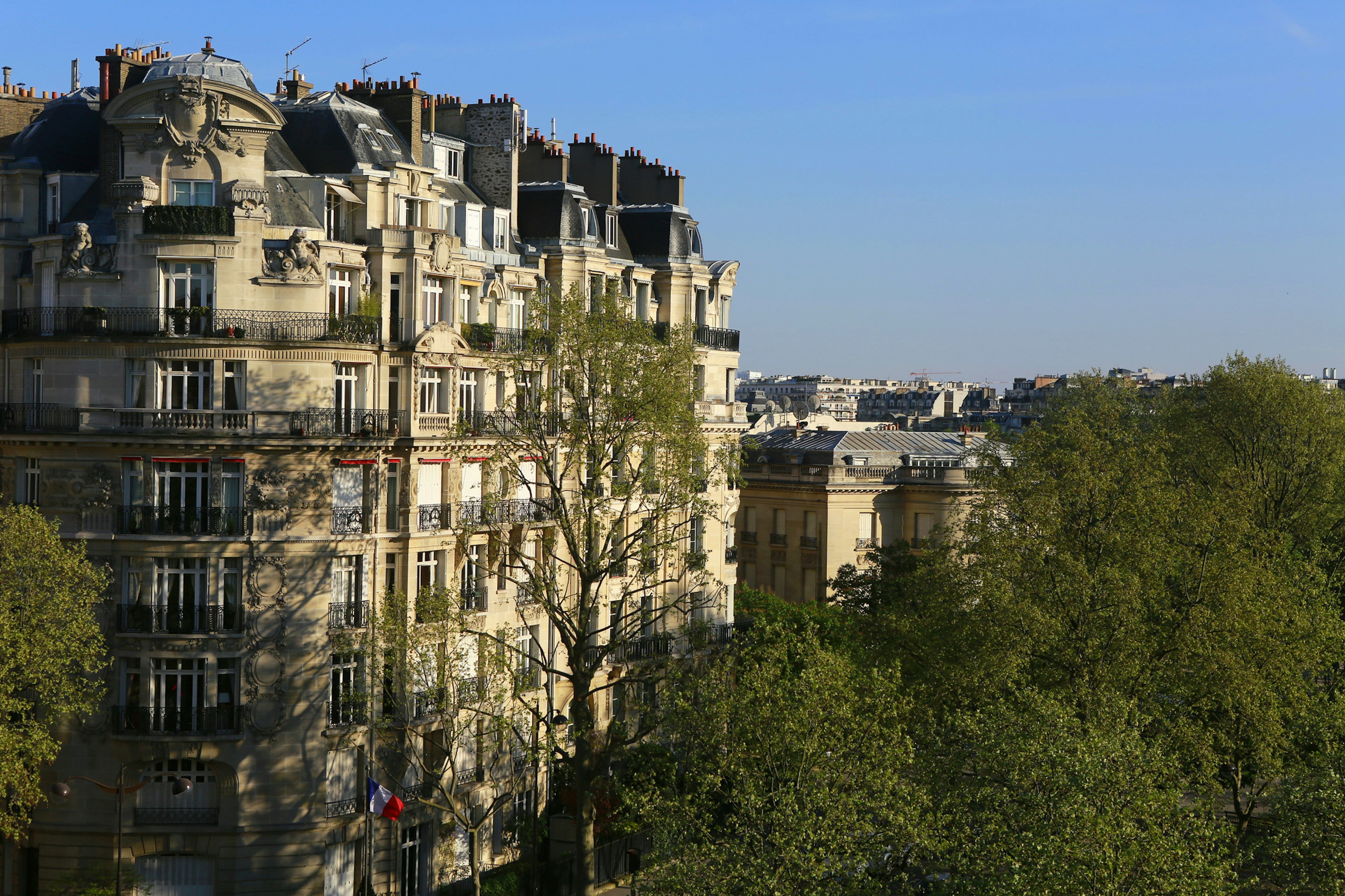 classic apartment buildings in the chic seventh arrondissement of Paris