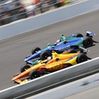 May 27, 2018: Indy cars racing at the Indianapolis 500 at the Indianapolis Motor Speedway.