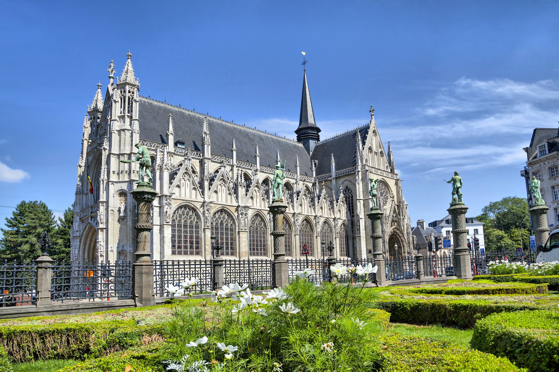 Exterior of Notre Dame du Sablon's Cathedral in Brussels