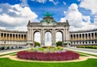 Bruxelles, Belgium. Parc du Cinquantenaire with the Arch built for the Golden Jubilee celebrations of Belgian independence in 1880.