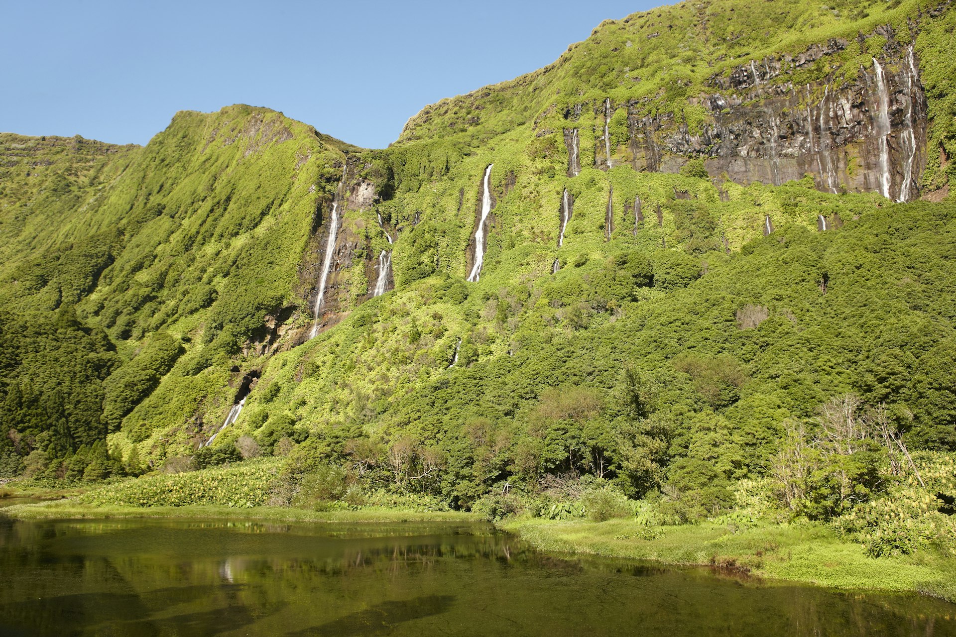 Waterfalls in Pozo da Alagoinha, the Azores