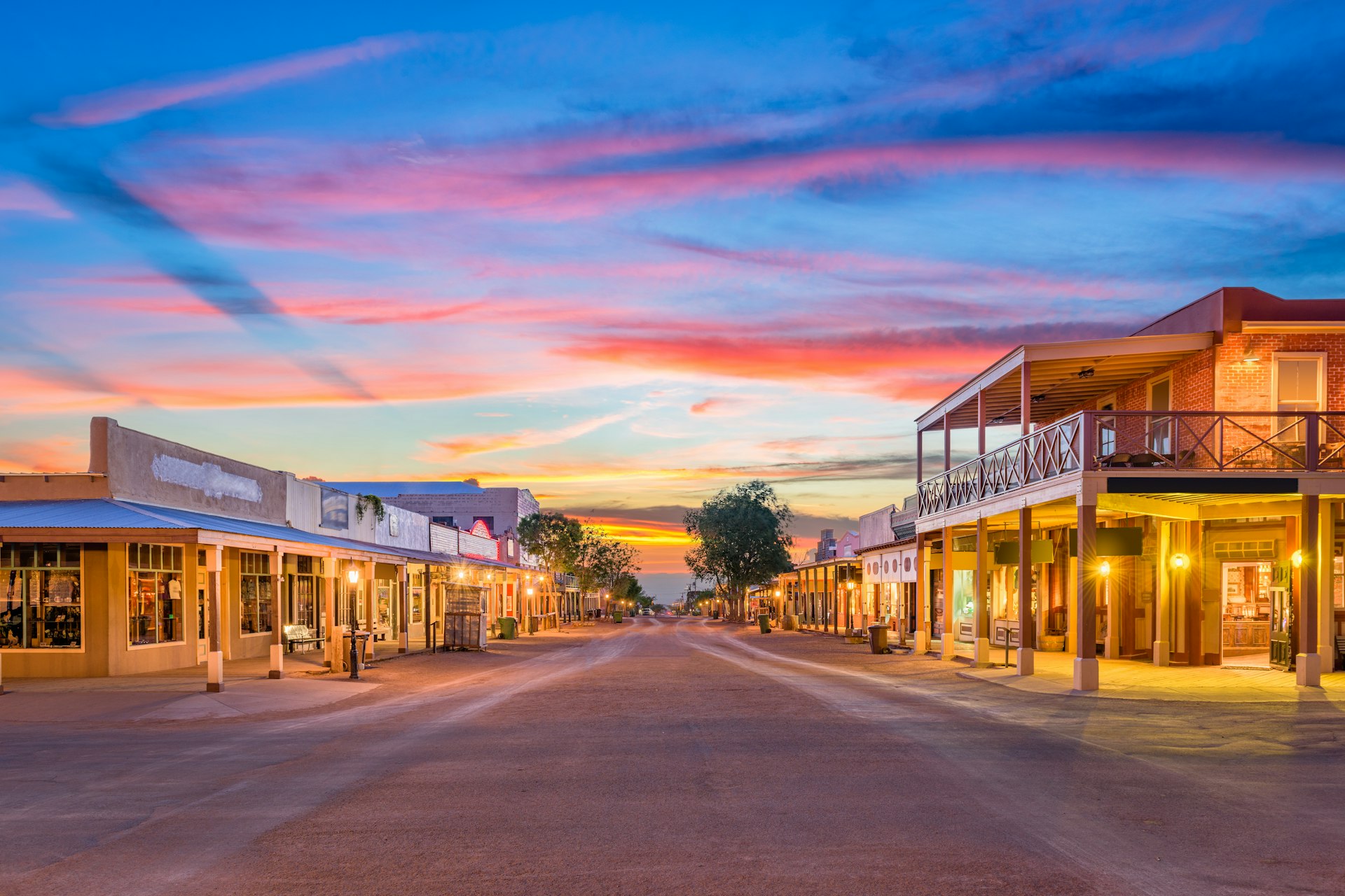 Sunset at America's “Too Tough to Die” town Tombstone, Arizona