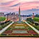 Jardin Mont des Arts at dusk