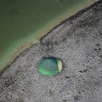 Blue hole on Andros Island, Bahamas.