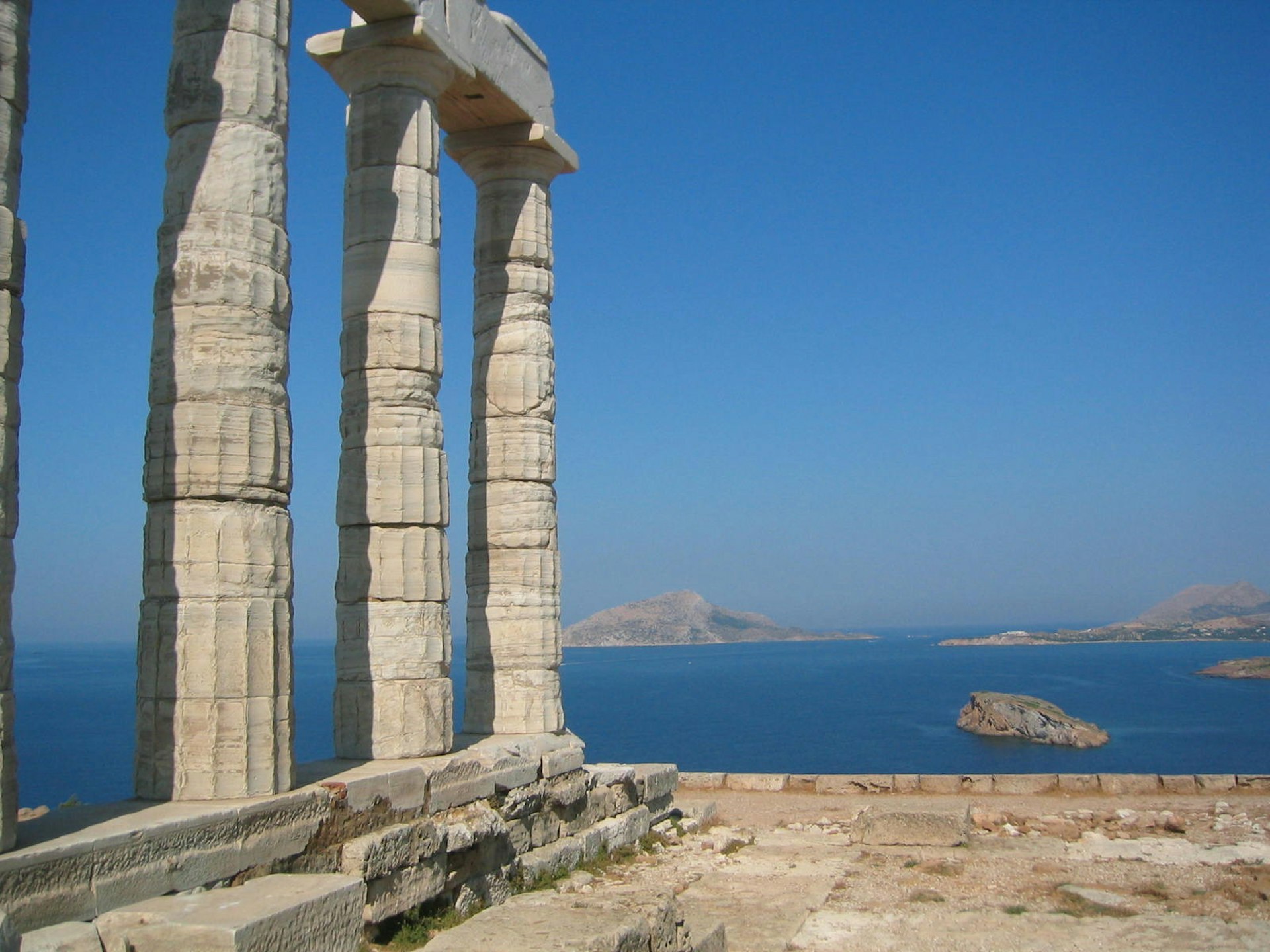 A view of the Temple of Poseidon