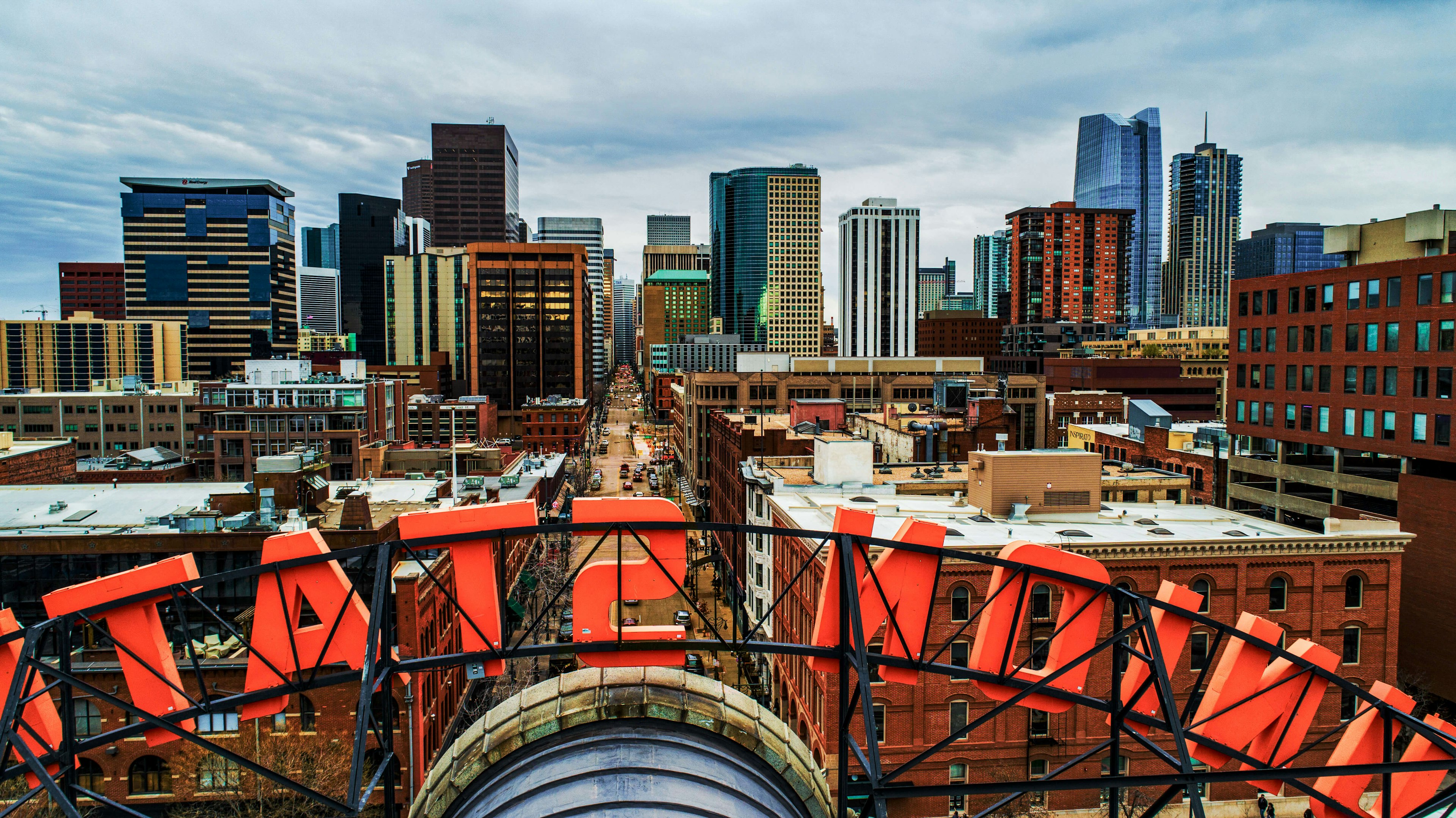 The Denver skyline from Union Station