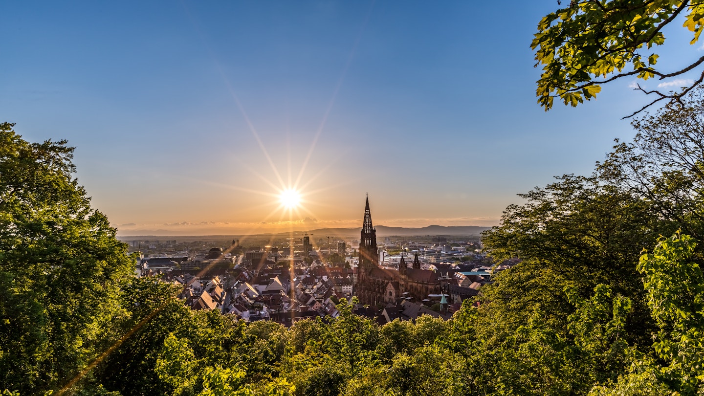 Freiburg im Breisgau is located in the foothills of the Black Forest.