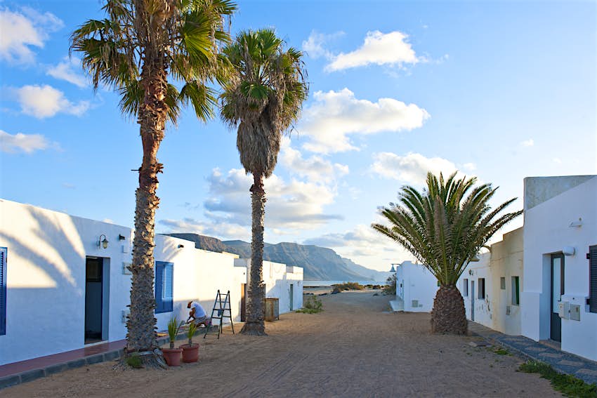 Caleta del Sebo village on La Graciosa, Canary Islands