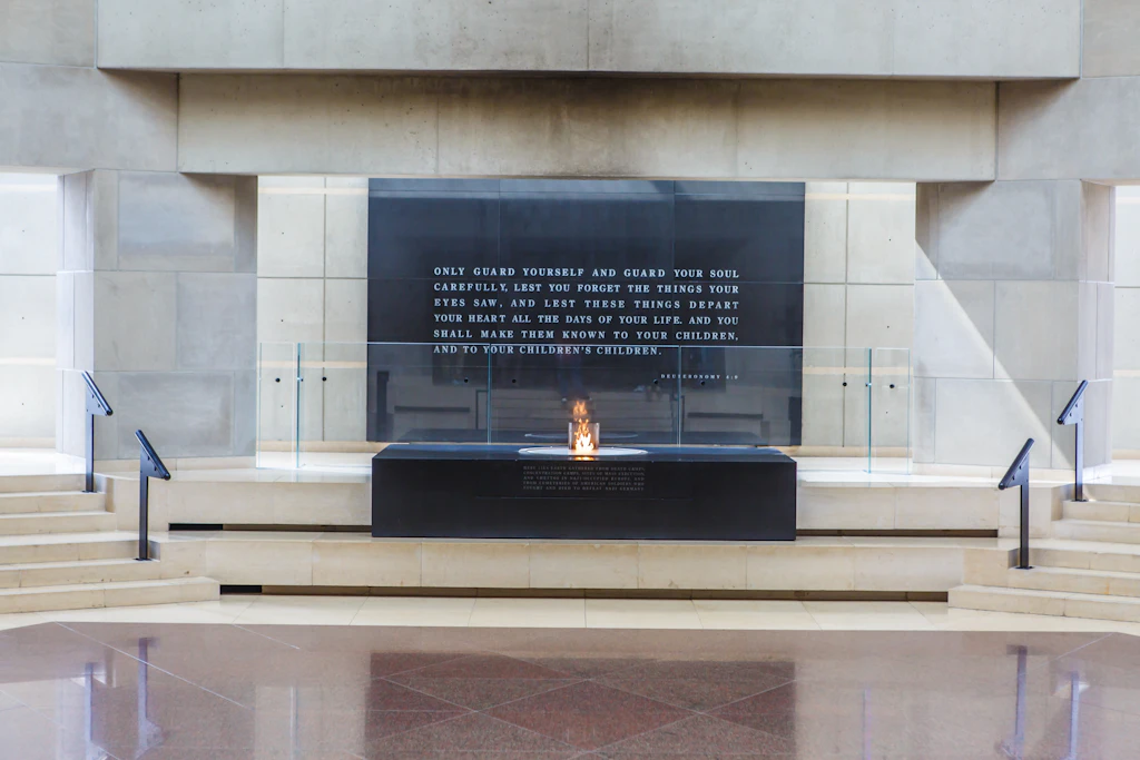 United States Holocaust Memorial Museum The eternal flame at the United States Holocaust Memorial Museum