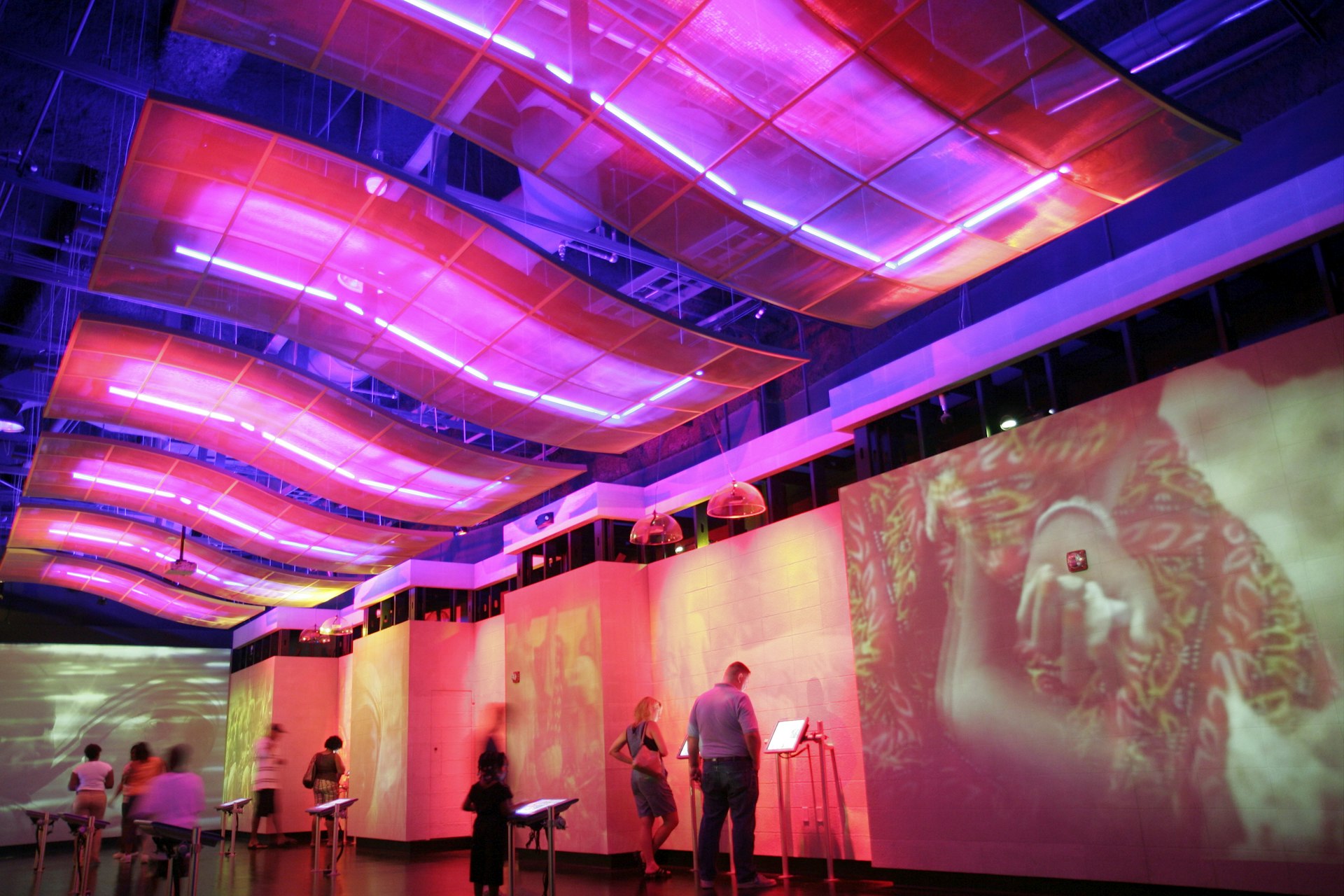 A multimedia exhibit at the National Underground Railroad Freedom Center