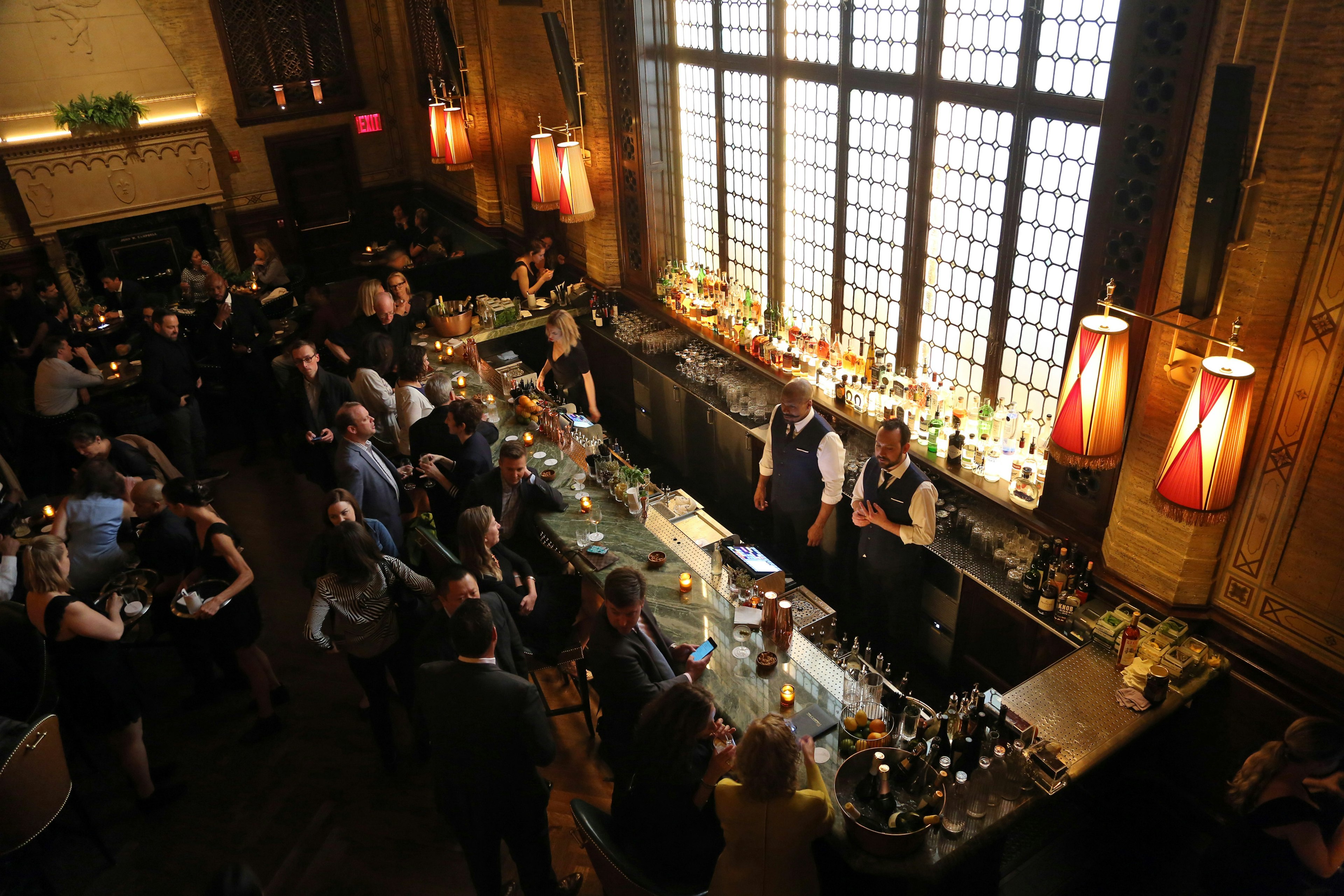 The interior of the 1920s-inspired Campbell Bar