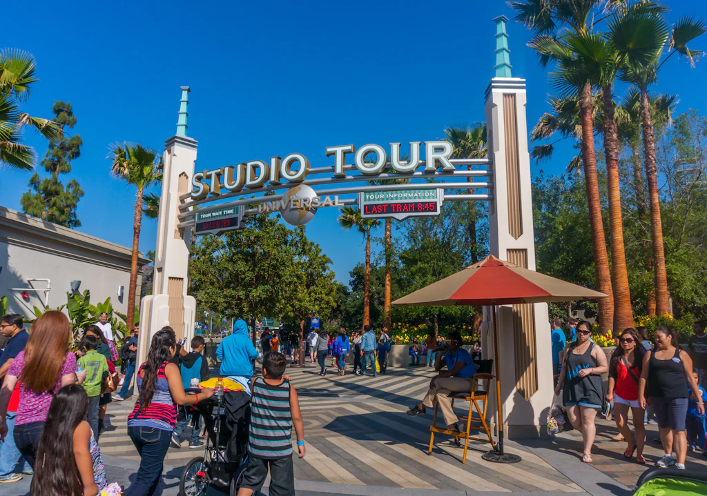 The Studio Tour entrance at Universal Studios Hollywood