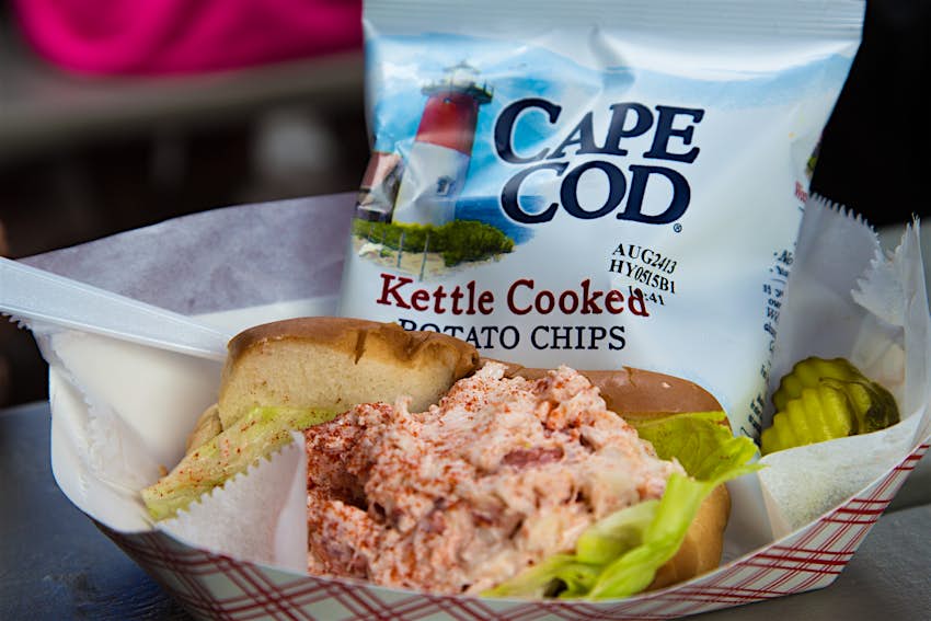 A classic Cape Cod lobster roll 